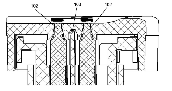 內殼體隔離數(shù)個導光體的示意圖多信標光開關防竄光結構圖