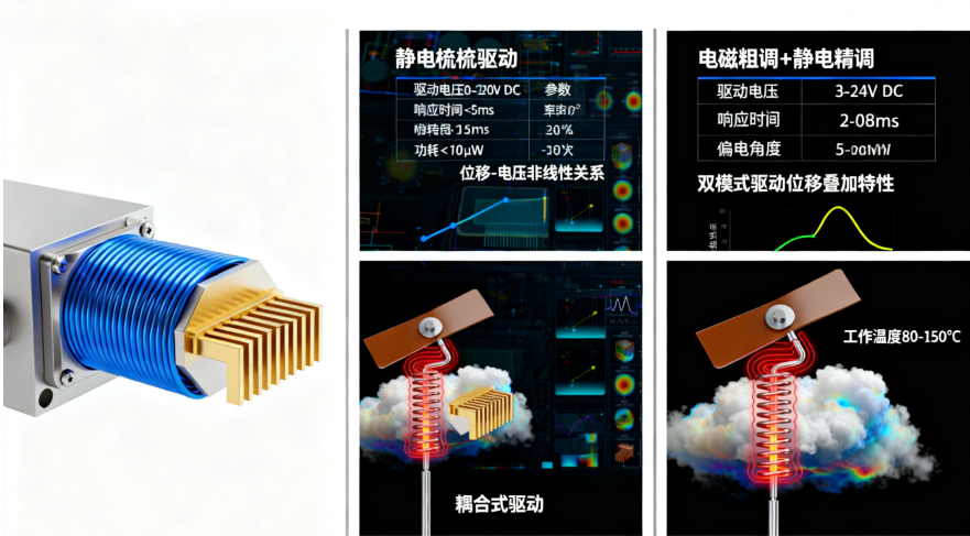 MEMS光開(kāi)關(guān)靜電梳齒驅(qū)動(dòng)扭臂式熱驅(qū)動(dòng)耦合式特性對(duì)比