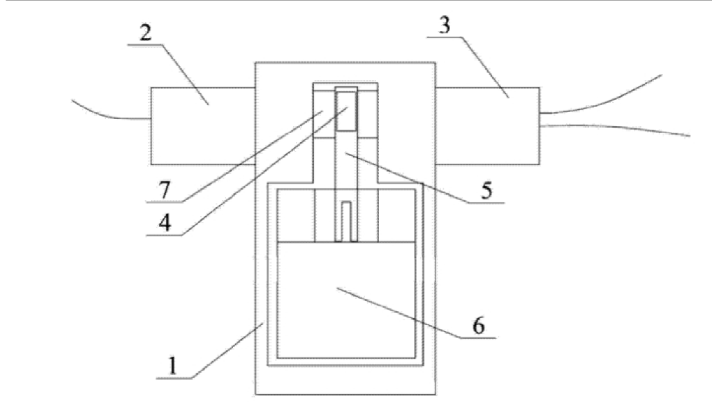 1×2機(jī)械式T型保偏光開關(guān)整體結(jié)構(gòu)示意圖 - 廣西科毅光通信 1×2機(jī)械式T型保偏光開關(guān)整體結(jié)構(gòu)示意圖 - 廣西科毅光通信