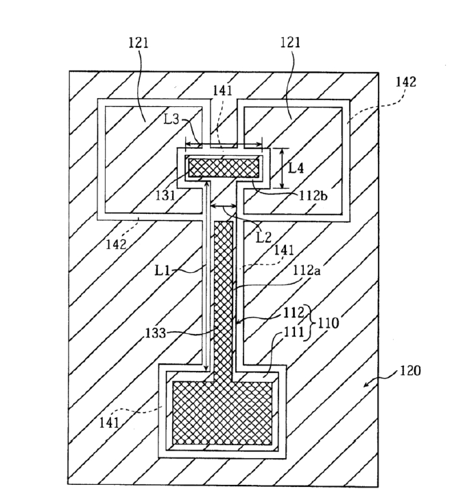 微型開關(guān)器件的平面圖 微型開關(guān)器件的平面圖