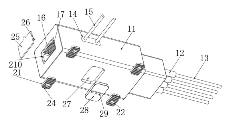 一種帶反向端口的磁光開(kāi)關(guān)的爆炸結(jié)構(gòu)示意圖 - 廣西科毅光通信 一種帶反向端口的磁光開(kāi)關(guān)的爆炸結(jié)構(gòu)示意圖 - 廣西科毅光通信