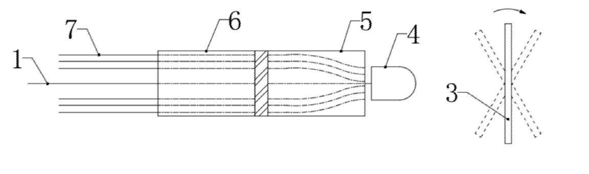陣列波導式光開關實施例一同側布局結構示意圖 - 廣西科毅光通信 陣列波導式光開關實施例一同側布局結構示意圖 - 廣西科毅光通信